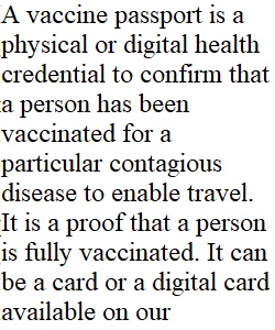 Class Discussion vaccine Passports